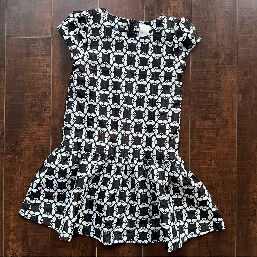 Gymboree Black White Swan Dress 6